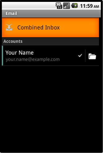 Android - Step 3 - Go into your email account