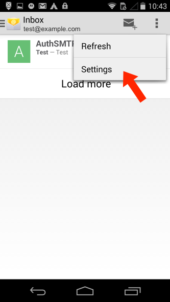 Android - Step 2 - Go into your account settings