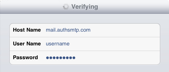 iPad - Step 6 - Verify settings