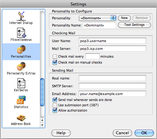 Eudora 6.x for Mac Authenticated SMTP Setup Guide - Step 3