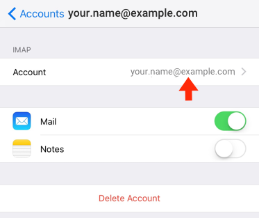 iPhone / iPod Touch iOS14 - Step 5 - Tap Account