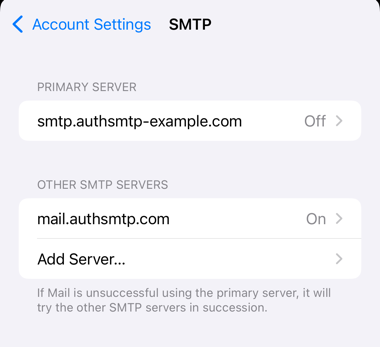 iPhone / iPad iOS18 - Step 13 - Go back to account settings
