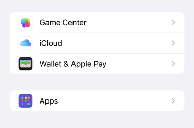 iPhone / iPad iOS18 - Step 2 - Click 'Apps'