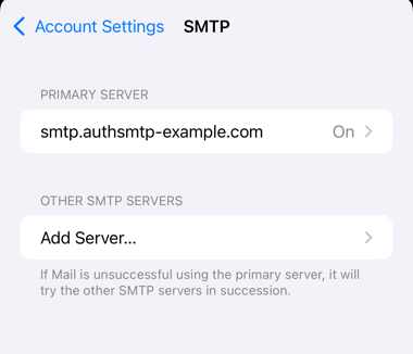 iPhone / iPad iOS18 - Step 7 - Tap Add Server