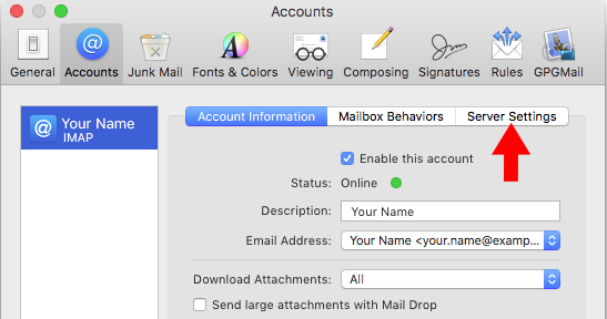 mac mail gmail offline