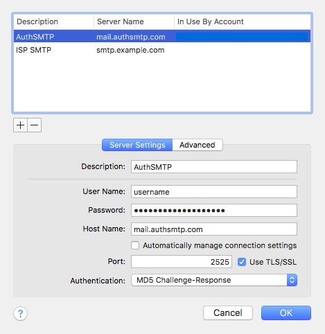 mac mail outgoing server offline
