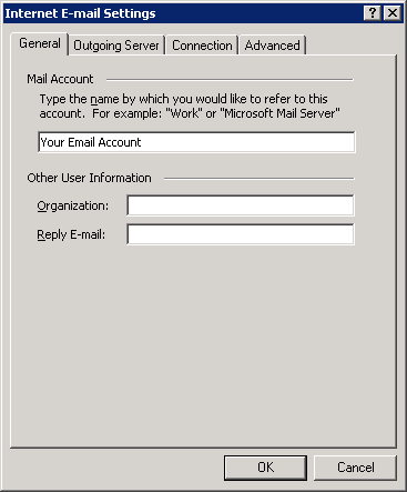 Outlook 2003 - Step 5 - Go to the Outgoing Server tab