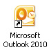 Outlook 2010 - Step 1 - Open Outlook 2010 - Click on icon