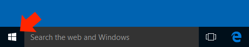 Windows 10 Mail App - Step 1 - Click on the Windows button